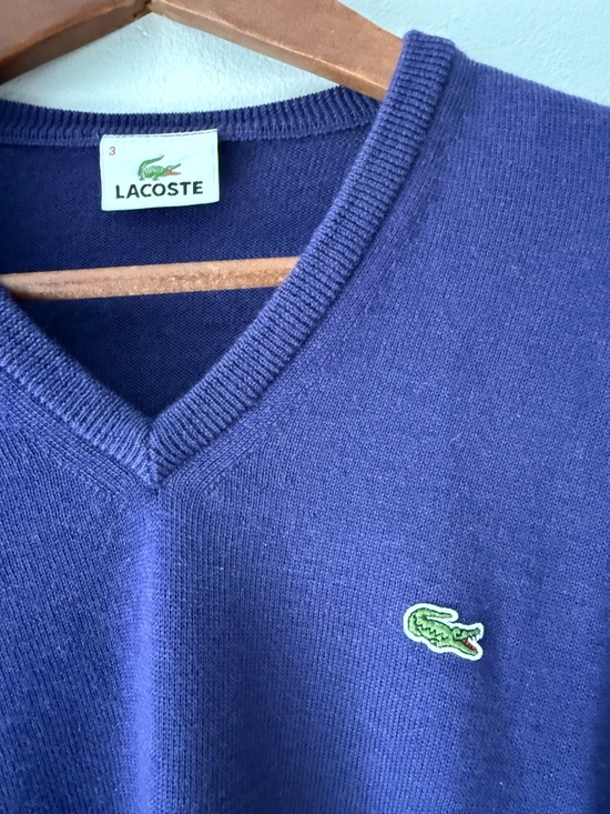 Lacoste Sweaters - Lacoste Wool Sweater Royal Purple | Vintage Neck